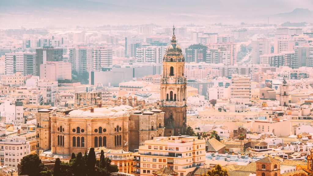 Elevated view of Málaga Cathedral